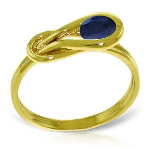 0.65 Carat 14K Solid Yellow Gold Right Timing Sapphire Ring