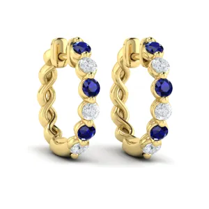 14 KT Yellow Gold Gemstone Earrings