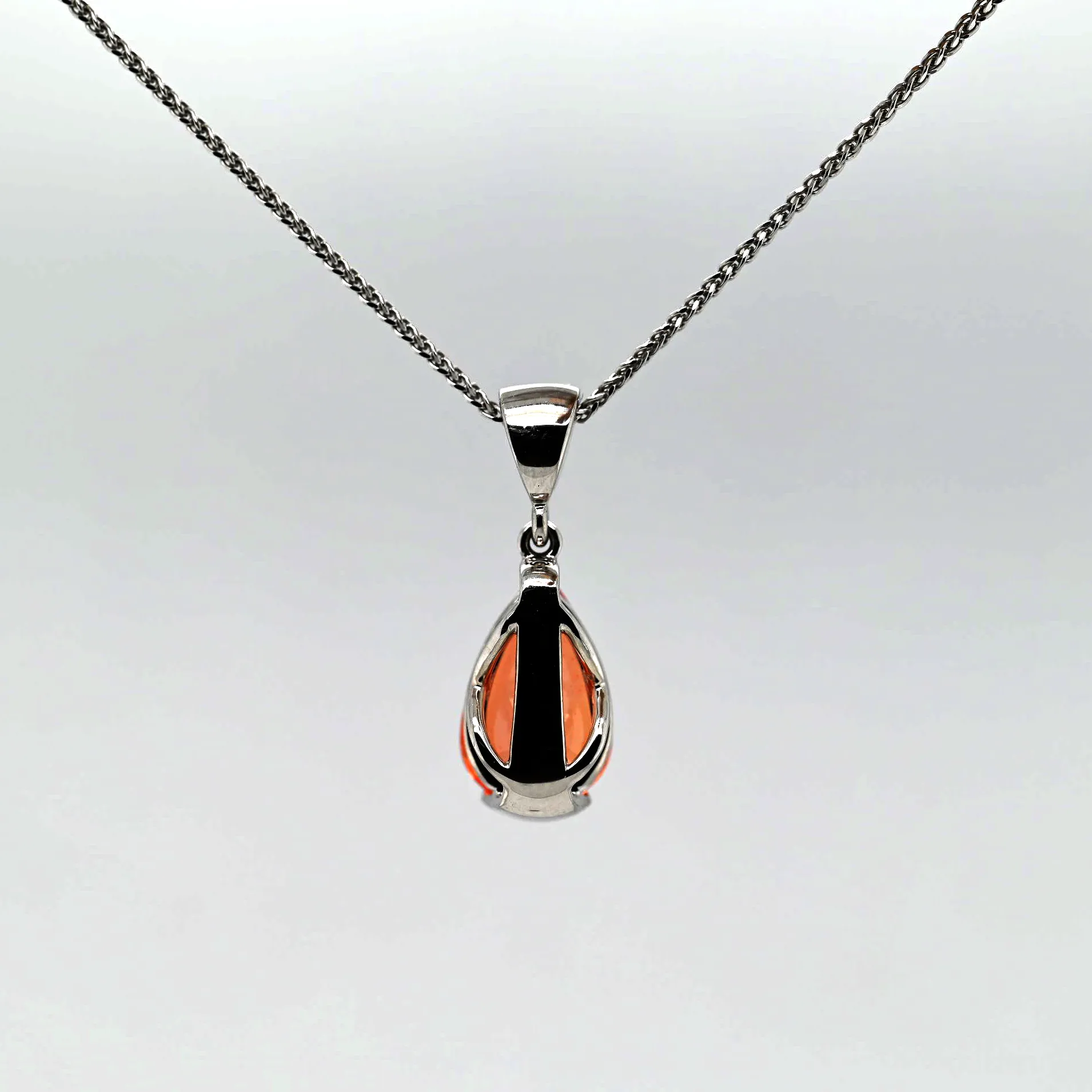 3.01CT Orange Sapphire Custom Pendant