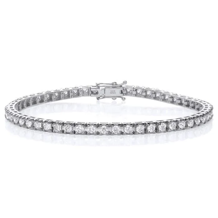 3ct Tennis Bracelet - 18ct Gold