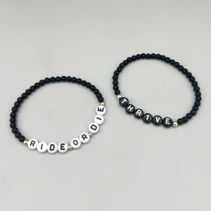 4mm Intention Black Onyx Bracelet