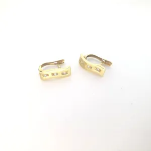 9ct Yellow Gold and Diamond Earrings