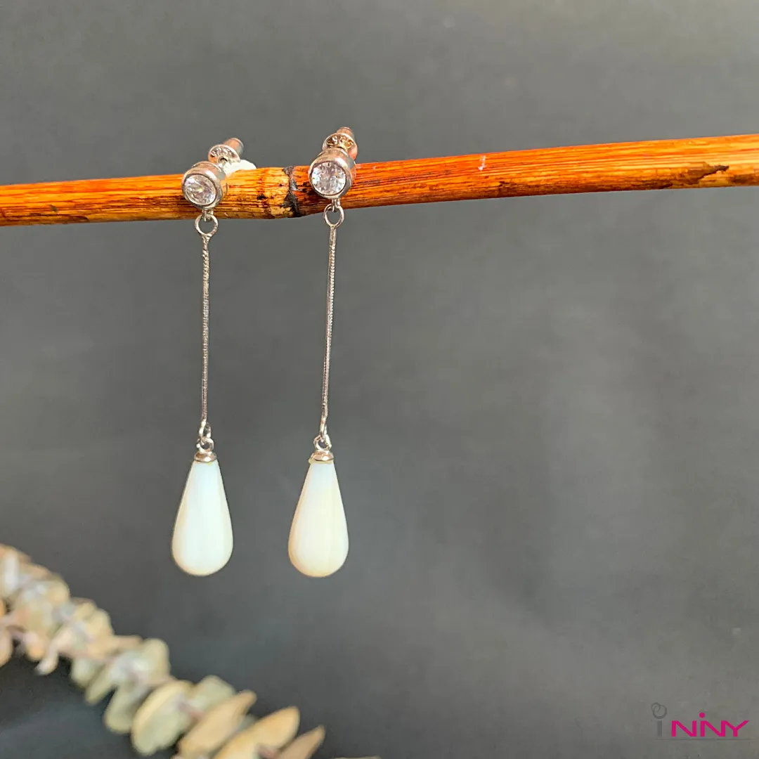 Angel Drop MOP Dangling Earrings