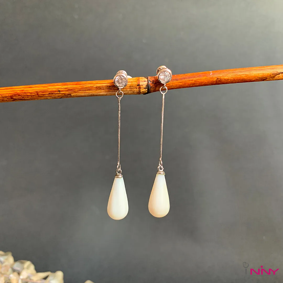 Angel Drop MOP Dangling Earrings