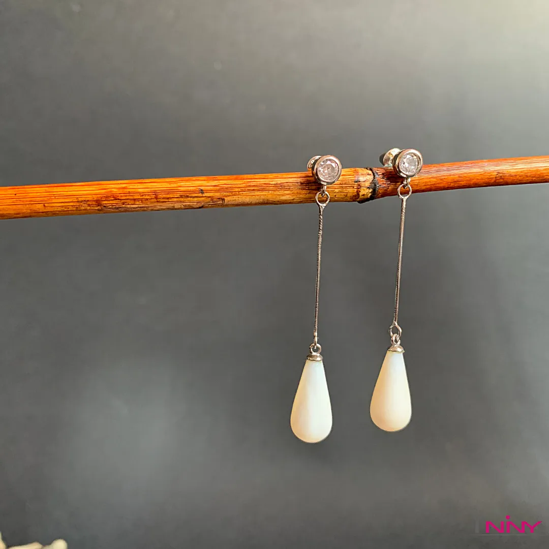 Angel Drop MOP Dangling Earrings