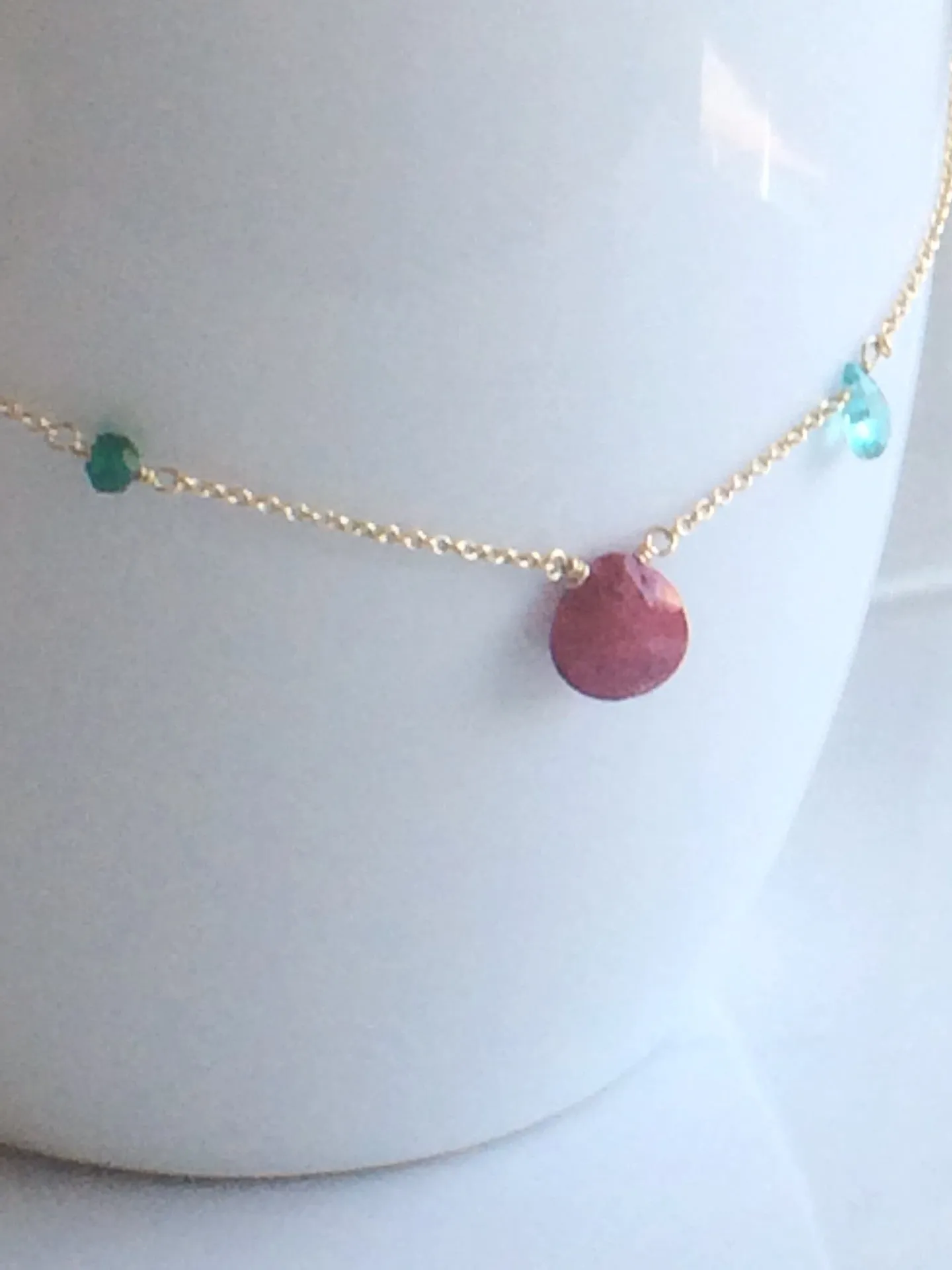 Asymmetric Ruby Necklace