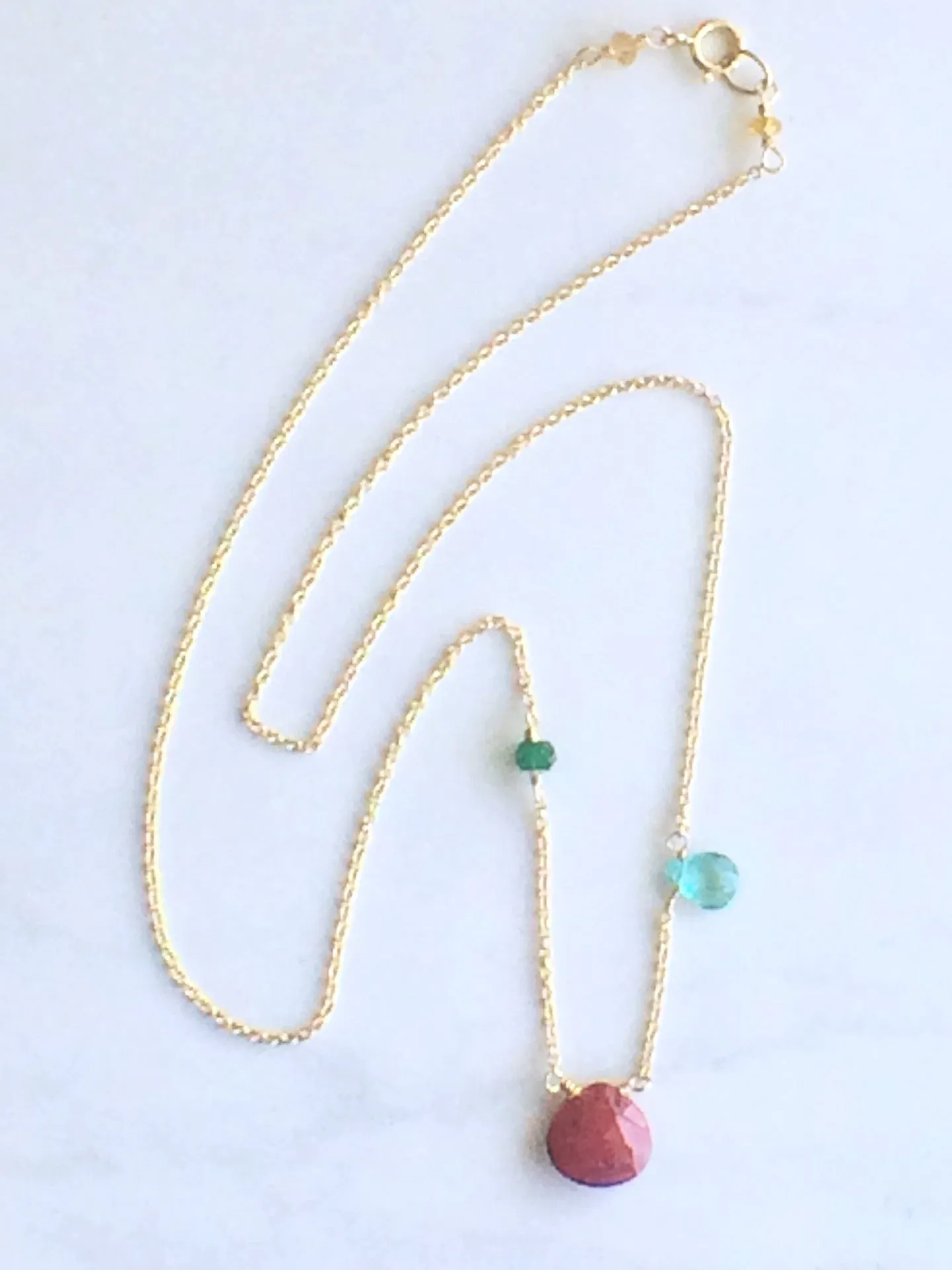 Asymmetric Ruby Necklace