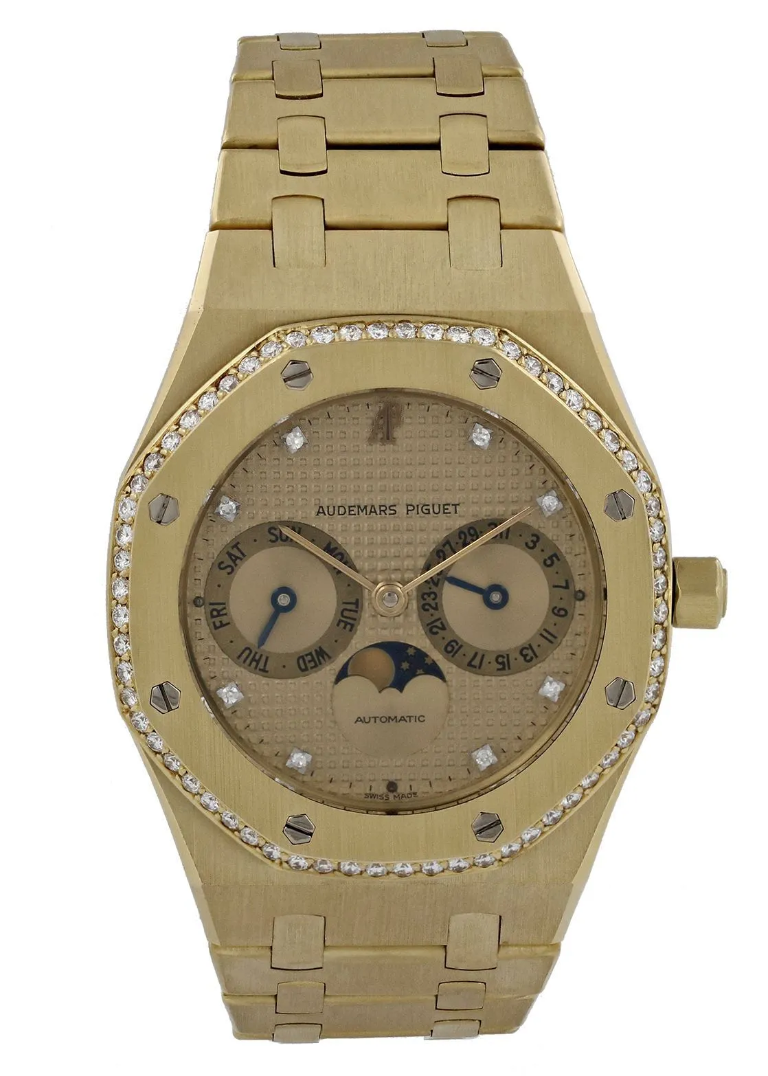 Audemars Piguet Royal Oak Day Date Moonphase 18k Yellow Gold Mens Watch