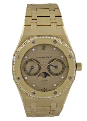 Audemars Piguet Royal Oak Day Date Moonphase 18k Yellow Gold Mens Watch