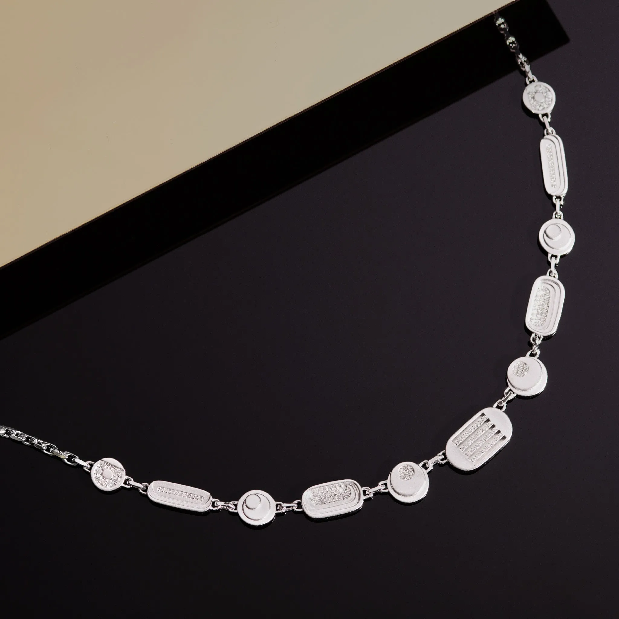 Ayah Necklace with White Sapphire