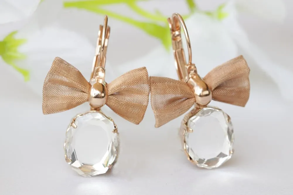 BRIDAL BOW EARRINGS