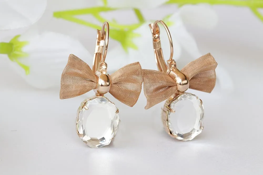 BRIDAL BOW EARRINGS