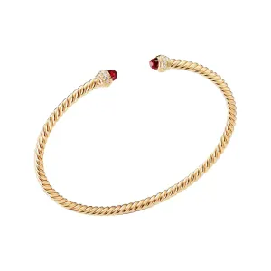 Cable Spira Color Bracelet in Garnet