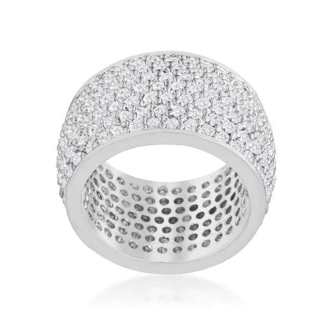 Cherish Wide Pave CZ Eternity Ring | 12ct