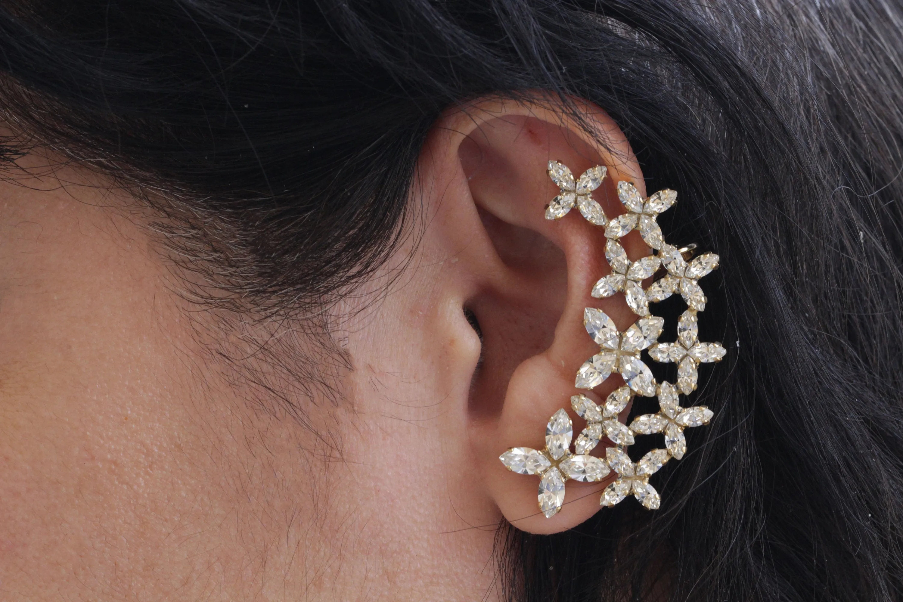 Chunky Crystal EAR CLIMBER EARRINGS