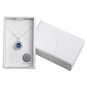 Circular Sapphire Pendant Necklace