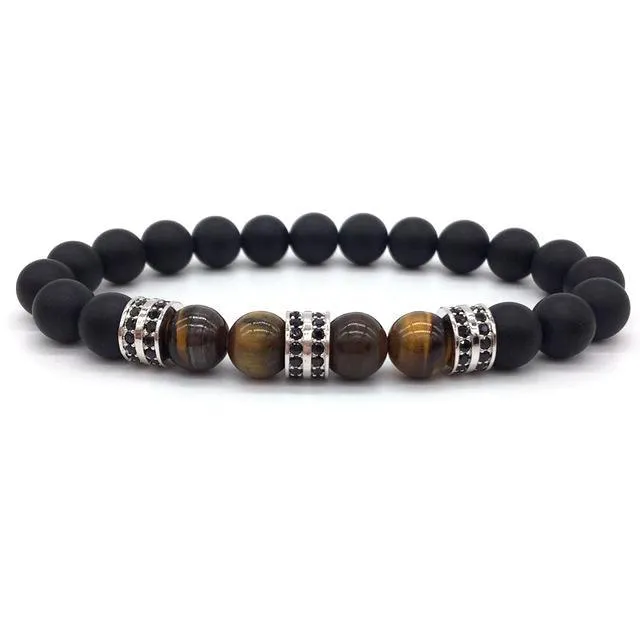 Classy Men Beaded Pavé Bracelet