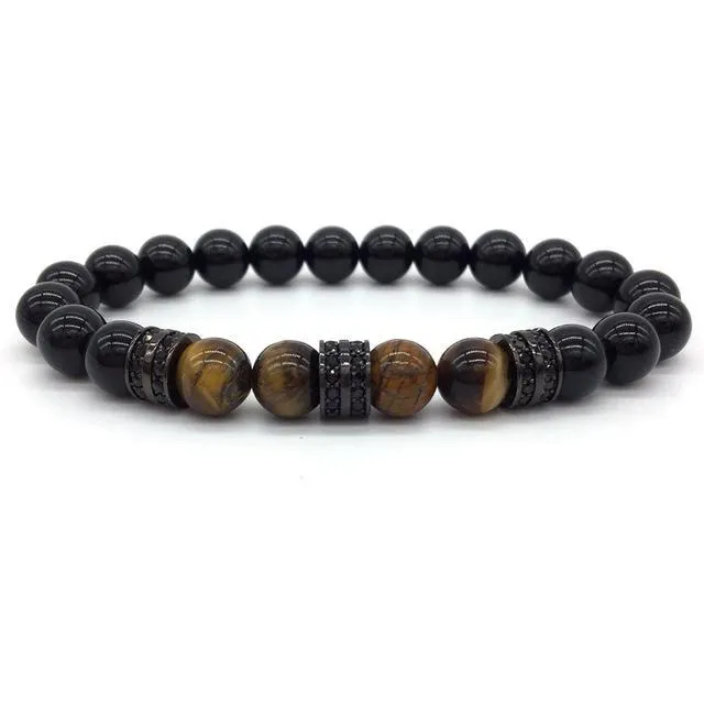 Classy Men Beaded Pavé Bracelet