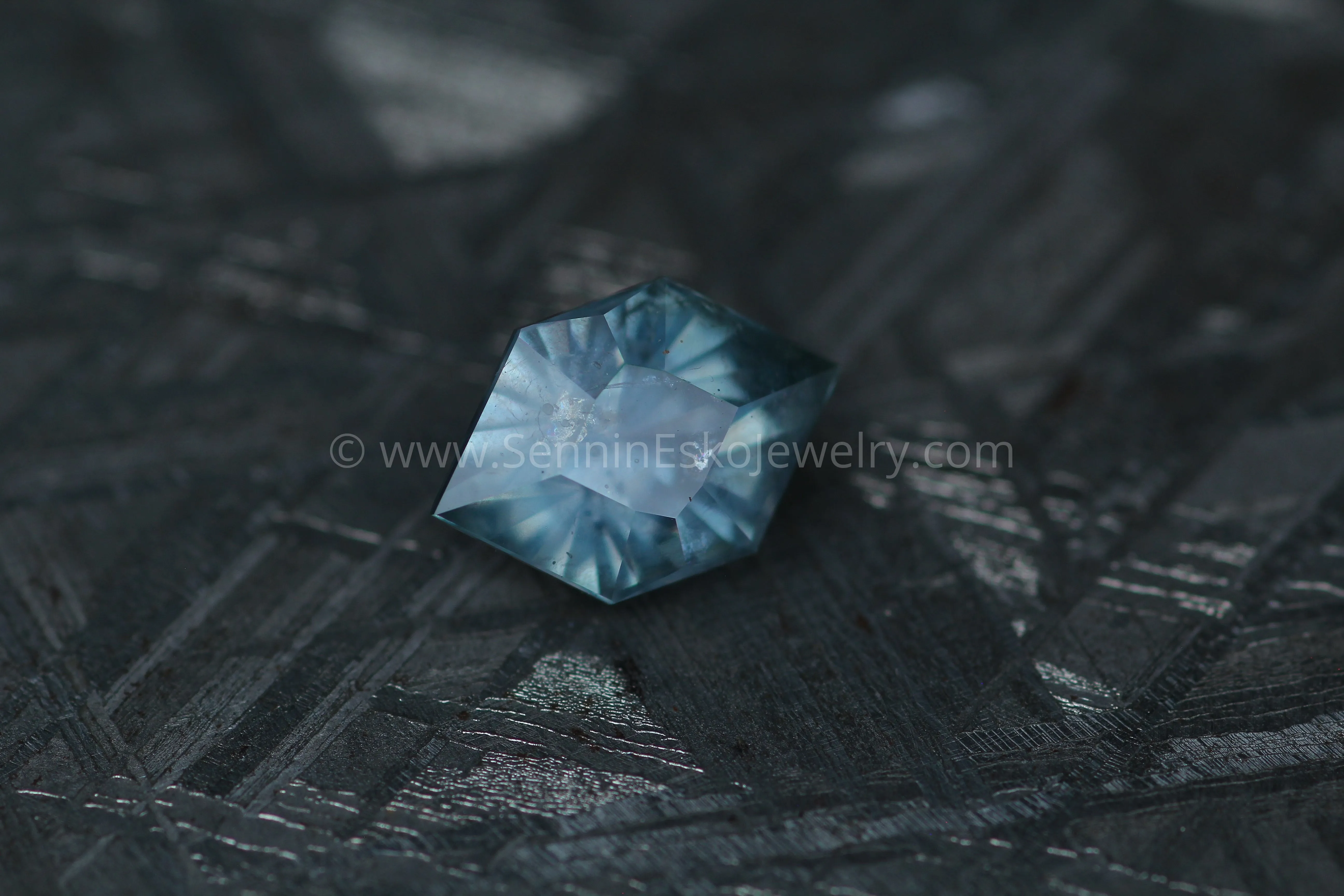 Color Changing Montana Sapphire 2.5 carat Hexagon -  Precision Cut, 9.7x6.2mm