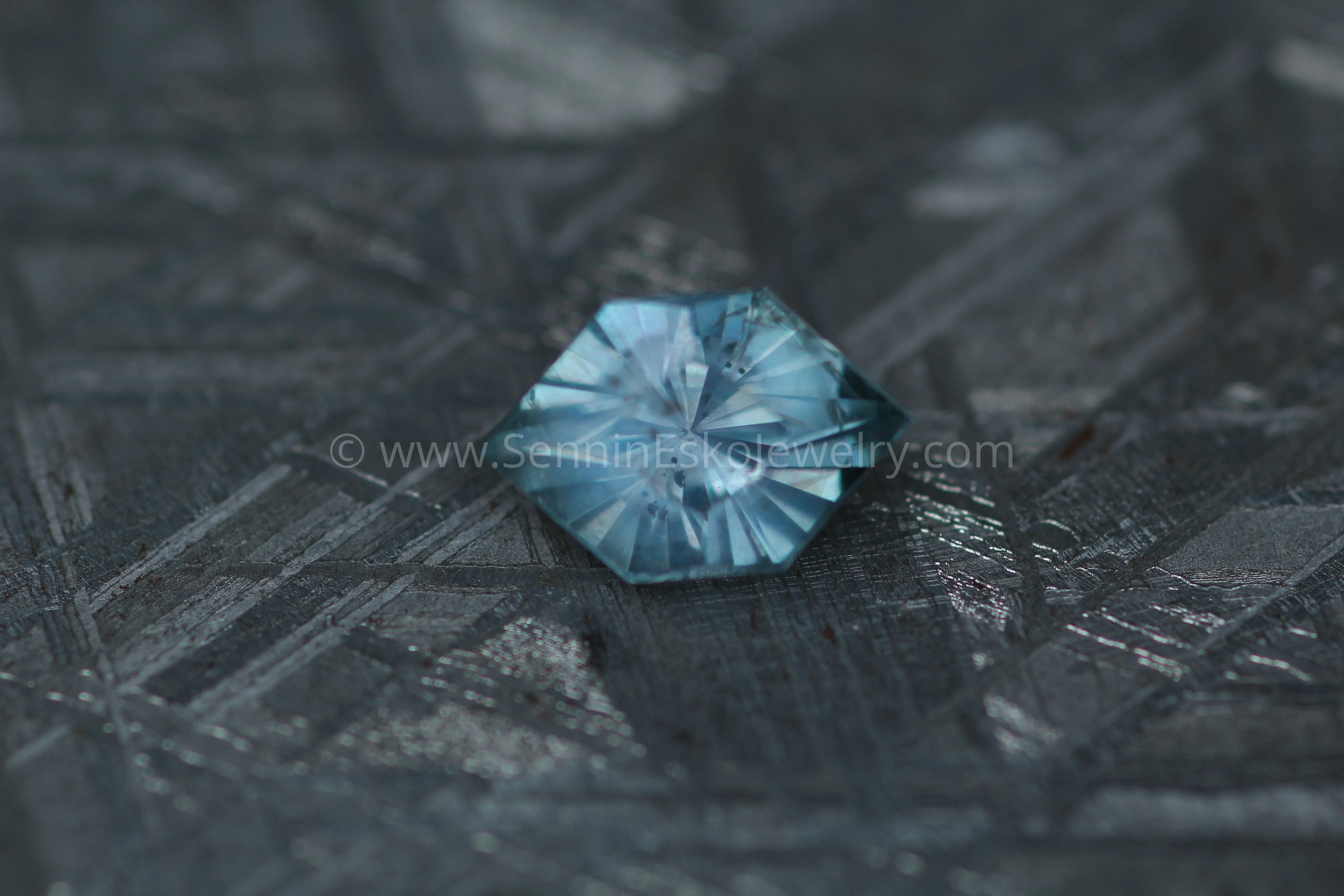 Color Changing Montana Sapphire 2.5 carat Hexagon -  Precision Cut, 9.7x6.2mm