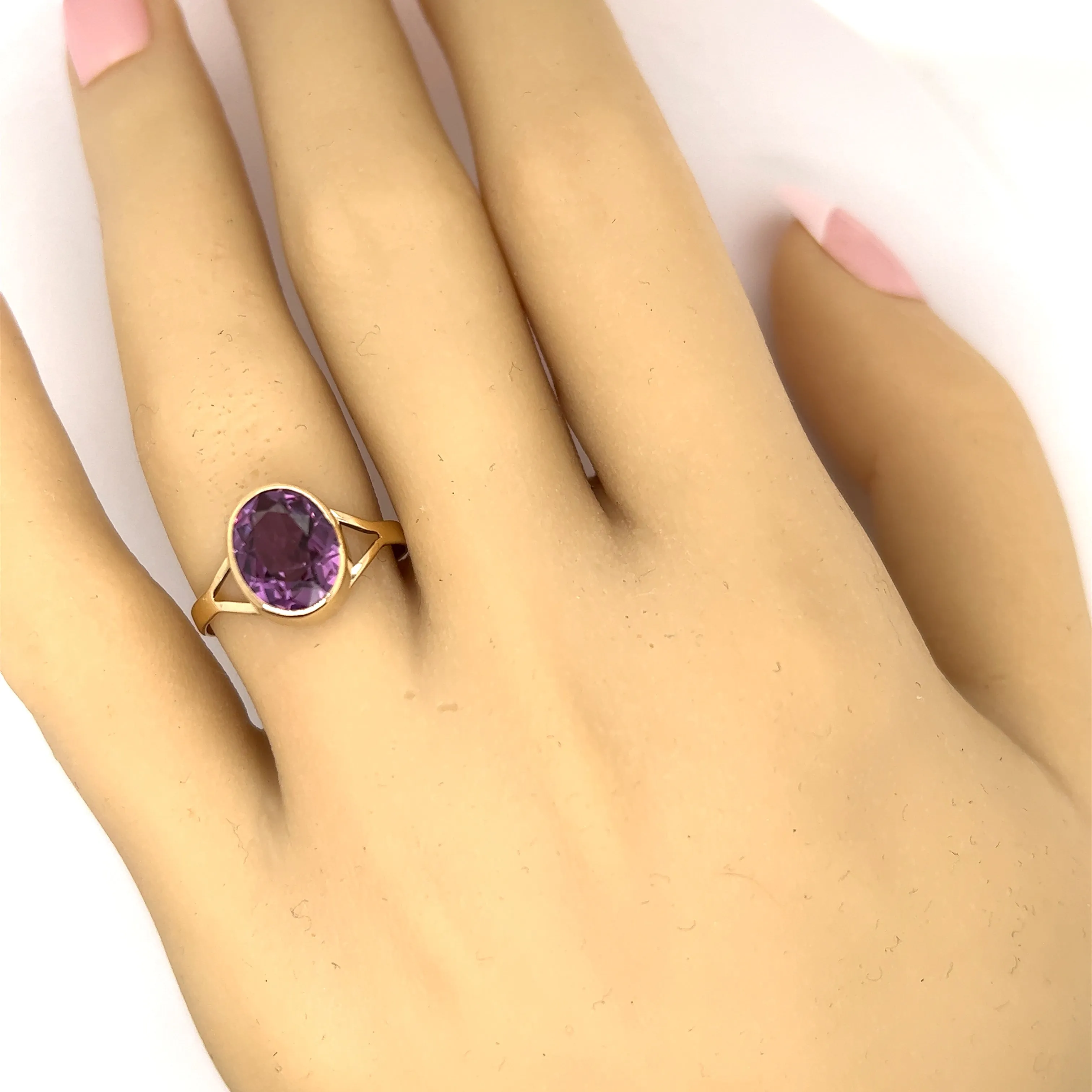 Colour Change Sapphire Yellow Gold Handmade Ring