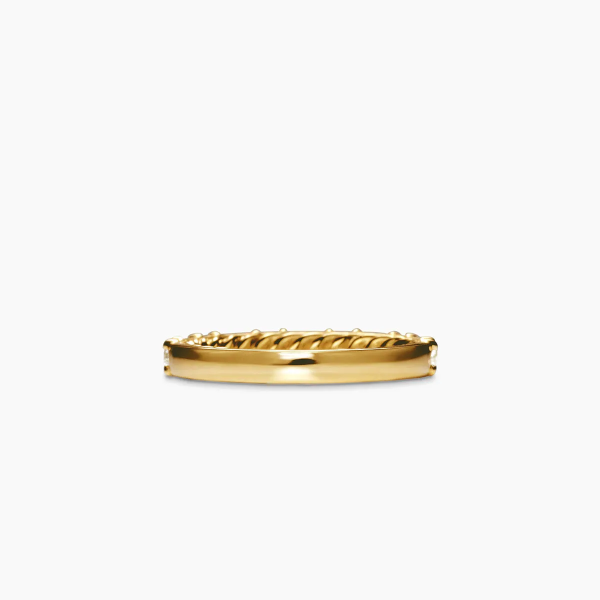 DY Infinity Alternating Diamond Band Ring in 18K Yellow Gold