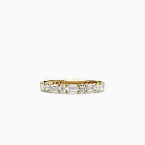 DY Infinity Alternating Diamond Band Ring in 18K Yellow Gold