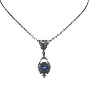 Edwardian Montana Sapphire Crystal Necklace