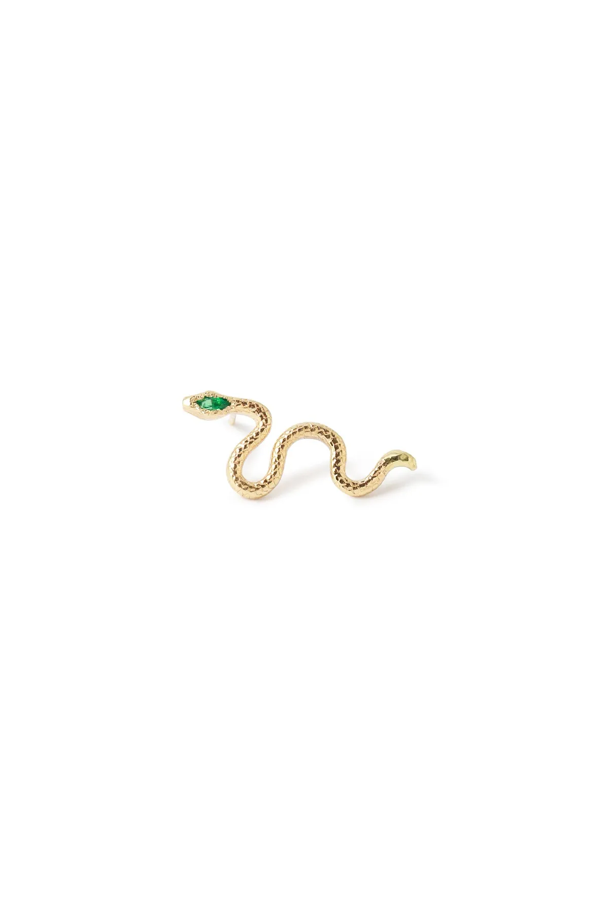 Emerald Serpent Stud (Half Pair) by Talon