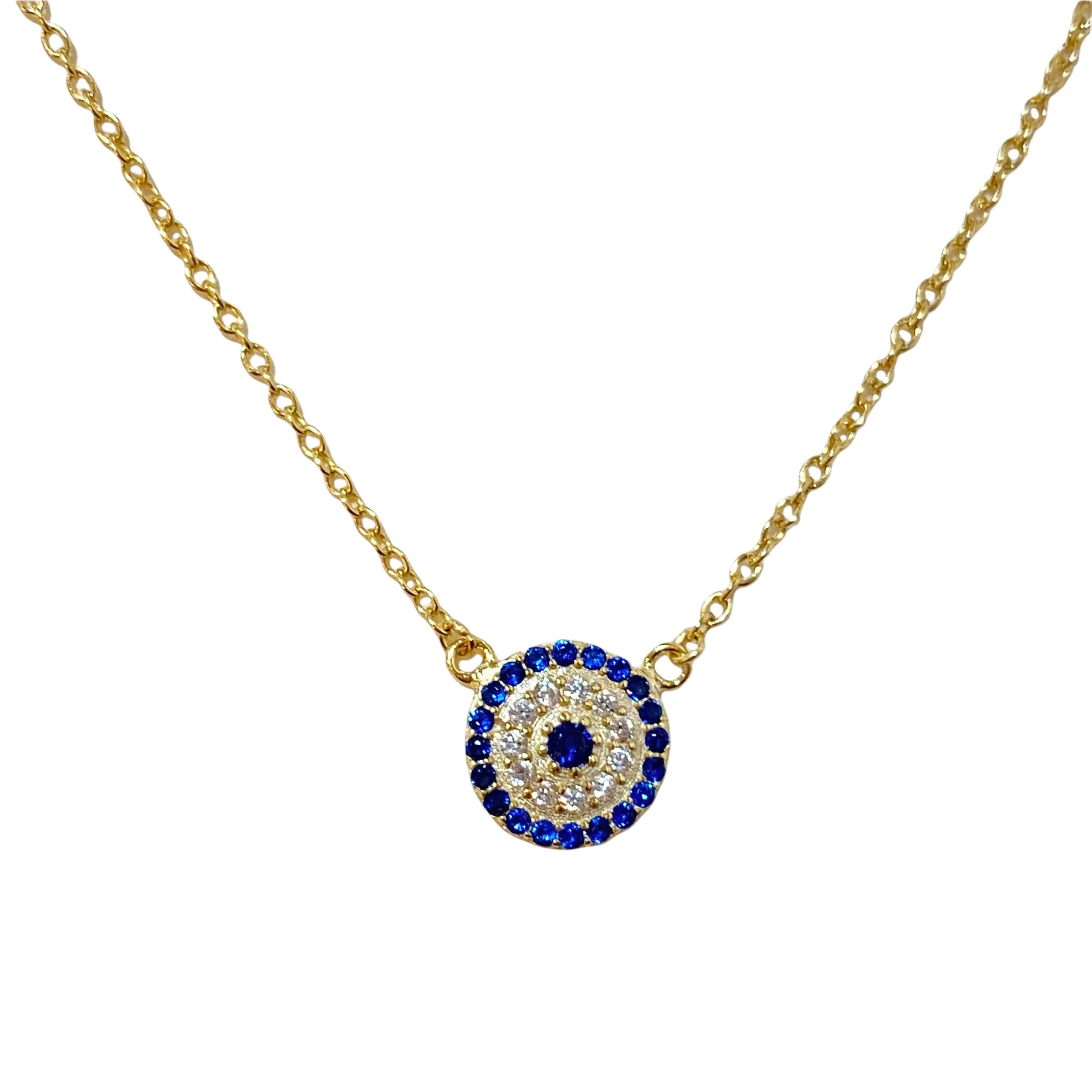 Evil Eye Medium Disc Necklace