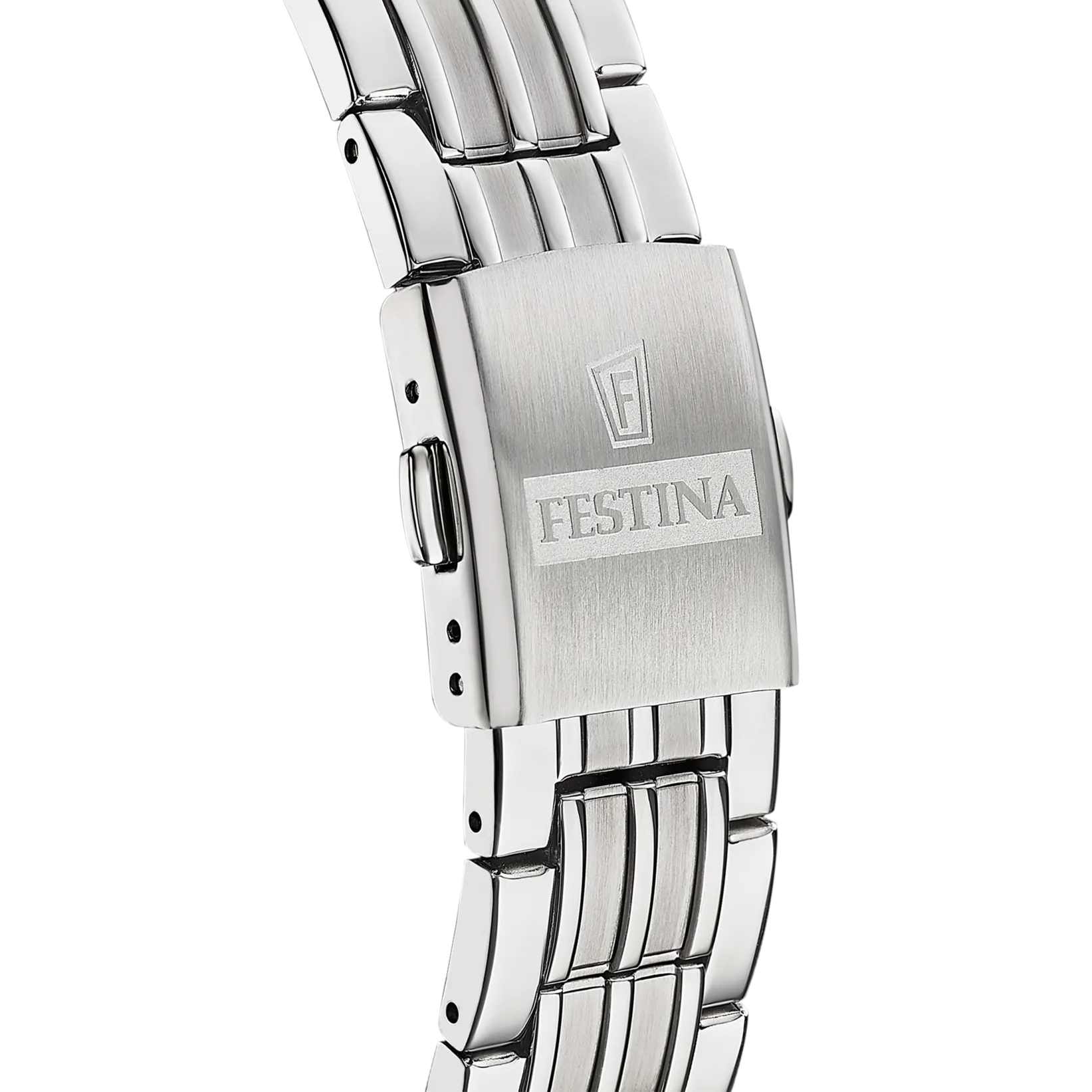 Festina Swiss Quartz Date 100M WR Black Dial Stainless Steel Case & Bracelet