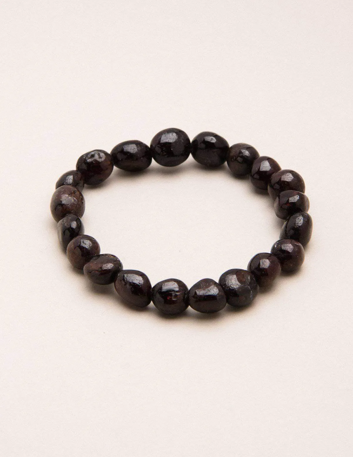 Garnet Bead Bracelet