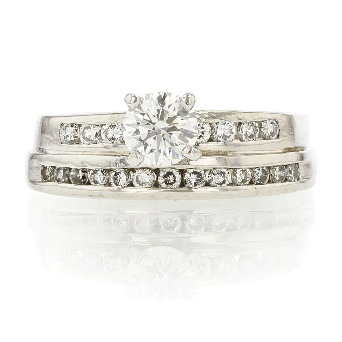 Hearts on Fire Diamond Ring Wedding Band Set