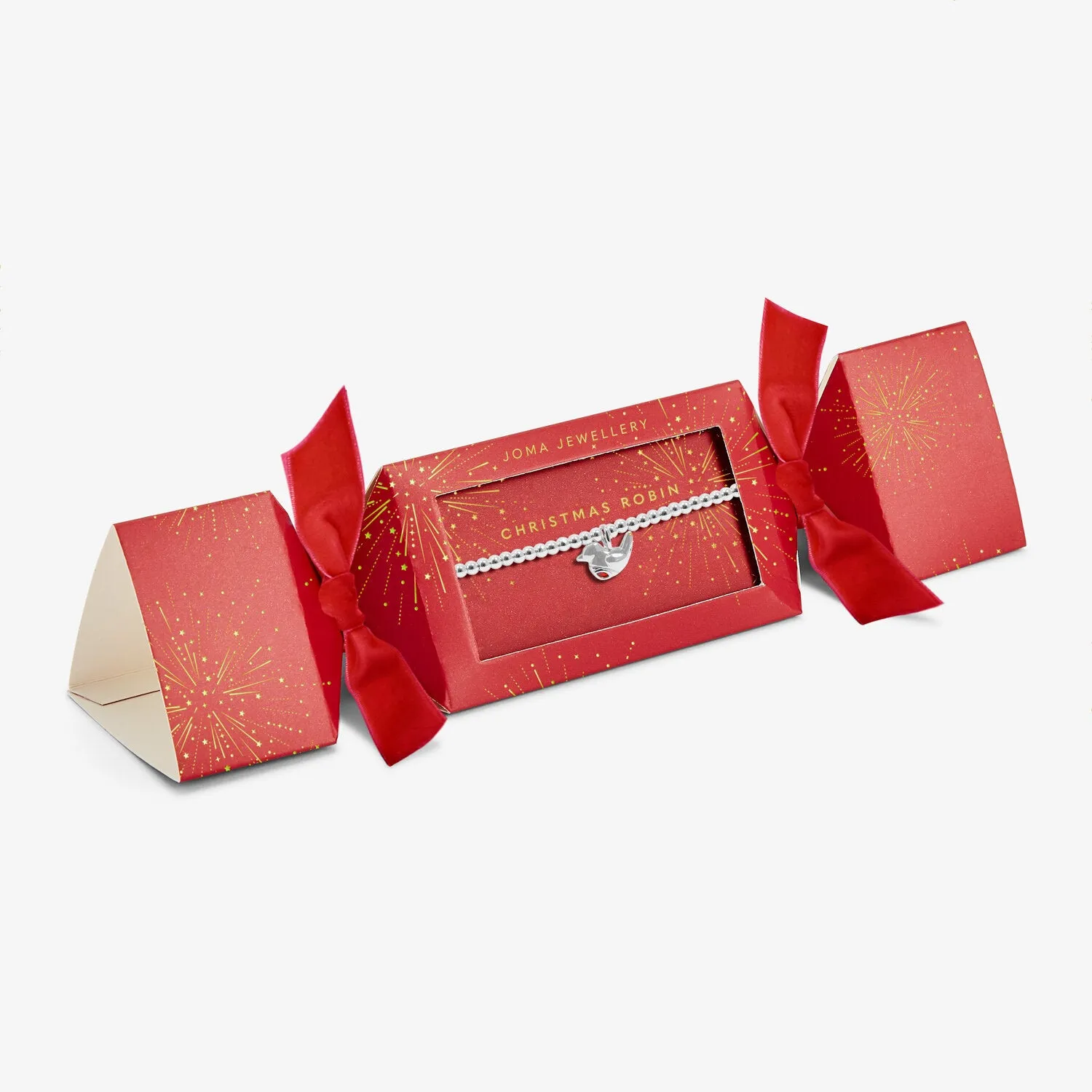 Joma Jewellery Silver Plated Christmas Cracker 'Christmas Robin' Bracelet