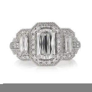 L'Amour Crisscut Diamond 3-Stone Engagement Ring