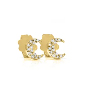 Limited Edition Moon Earrings - 9ct Yellow Gold