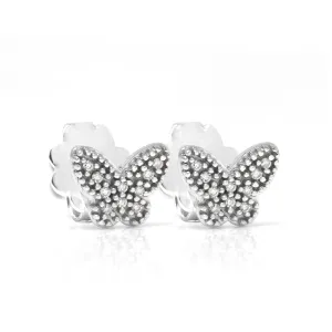 Limited Edition White Gold Butterfly Earrings - 9ct