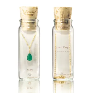 May Birthstone Necklace Bottle