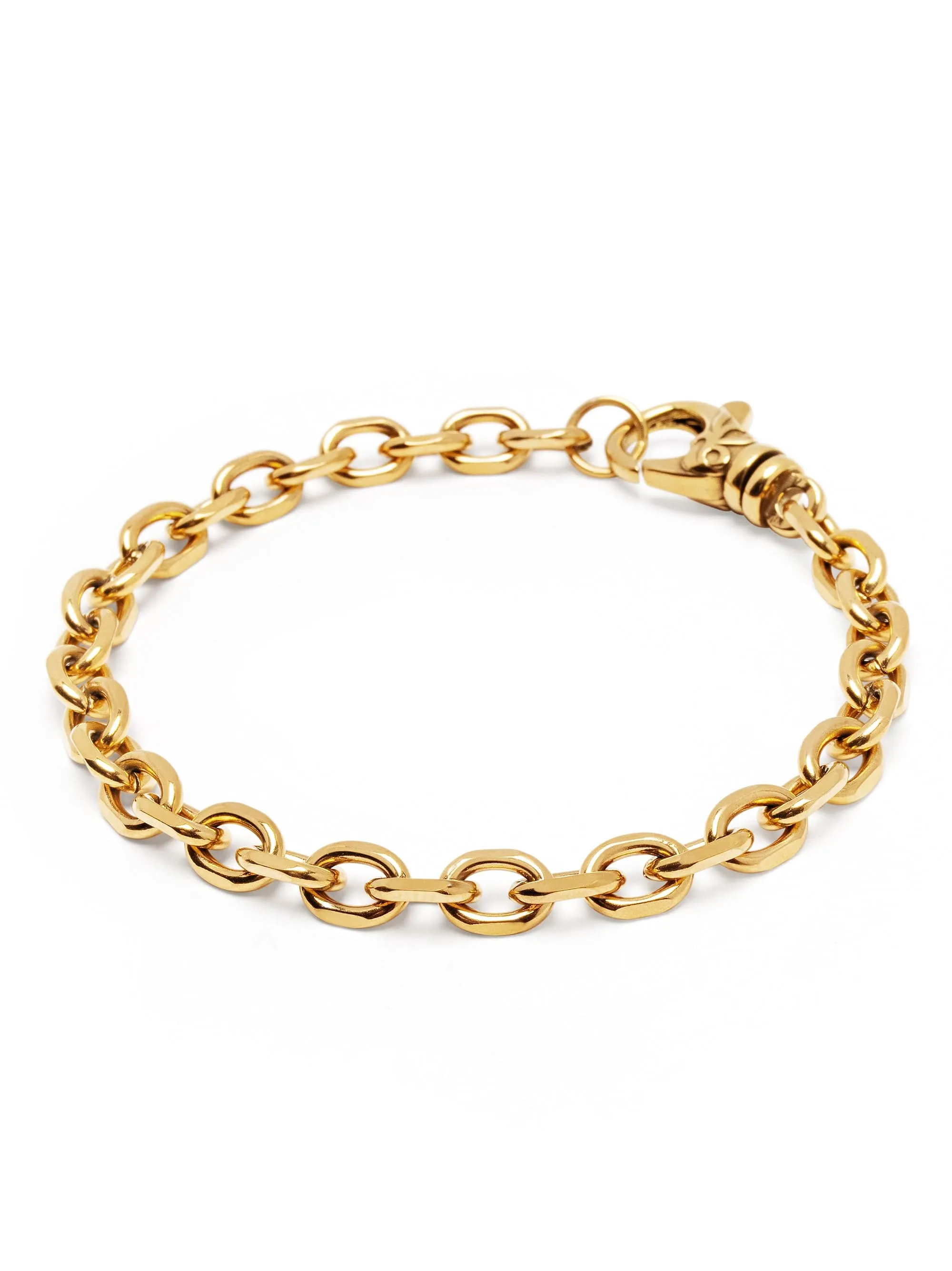 Men's Gold 6mm Cable Chain Bracelet