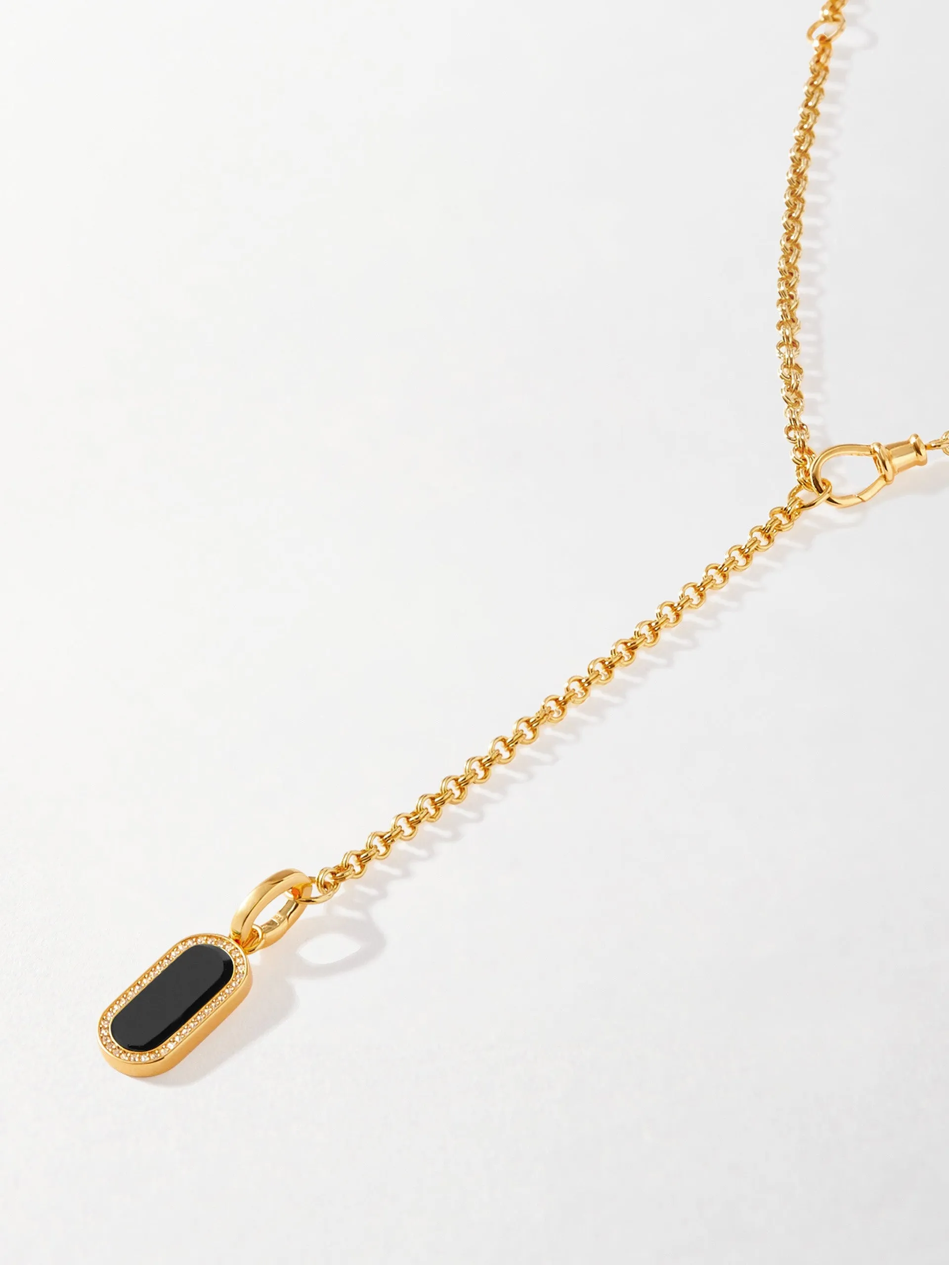 Modular black onyx necklace