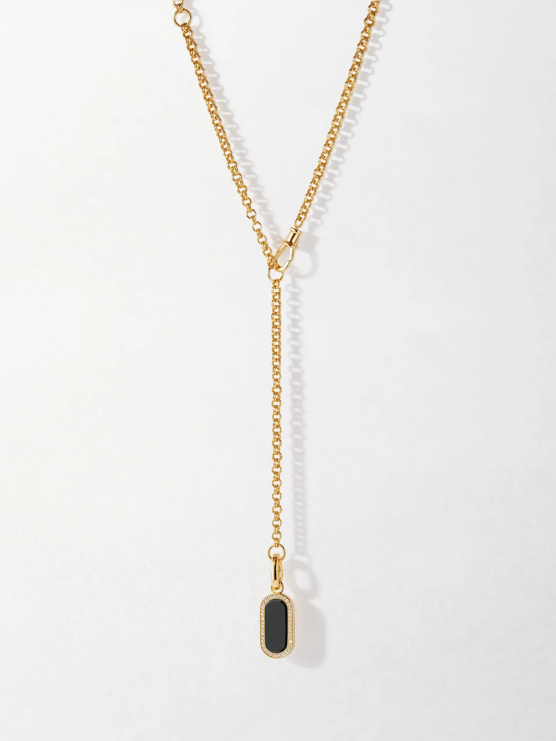 Modular black onyx necklace