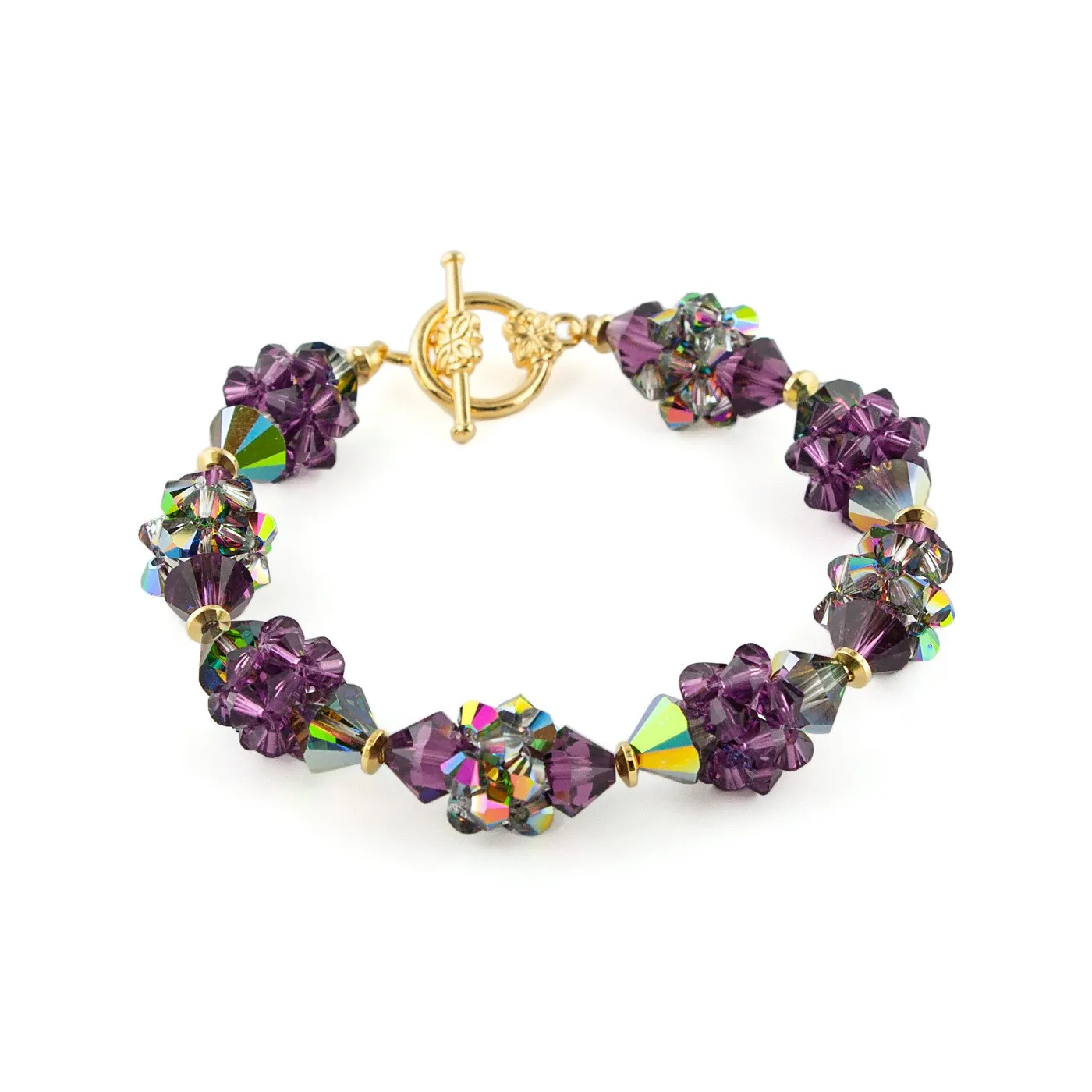 Multi Cluster Crystal Bracelet