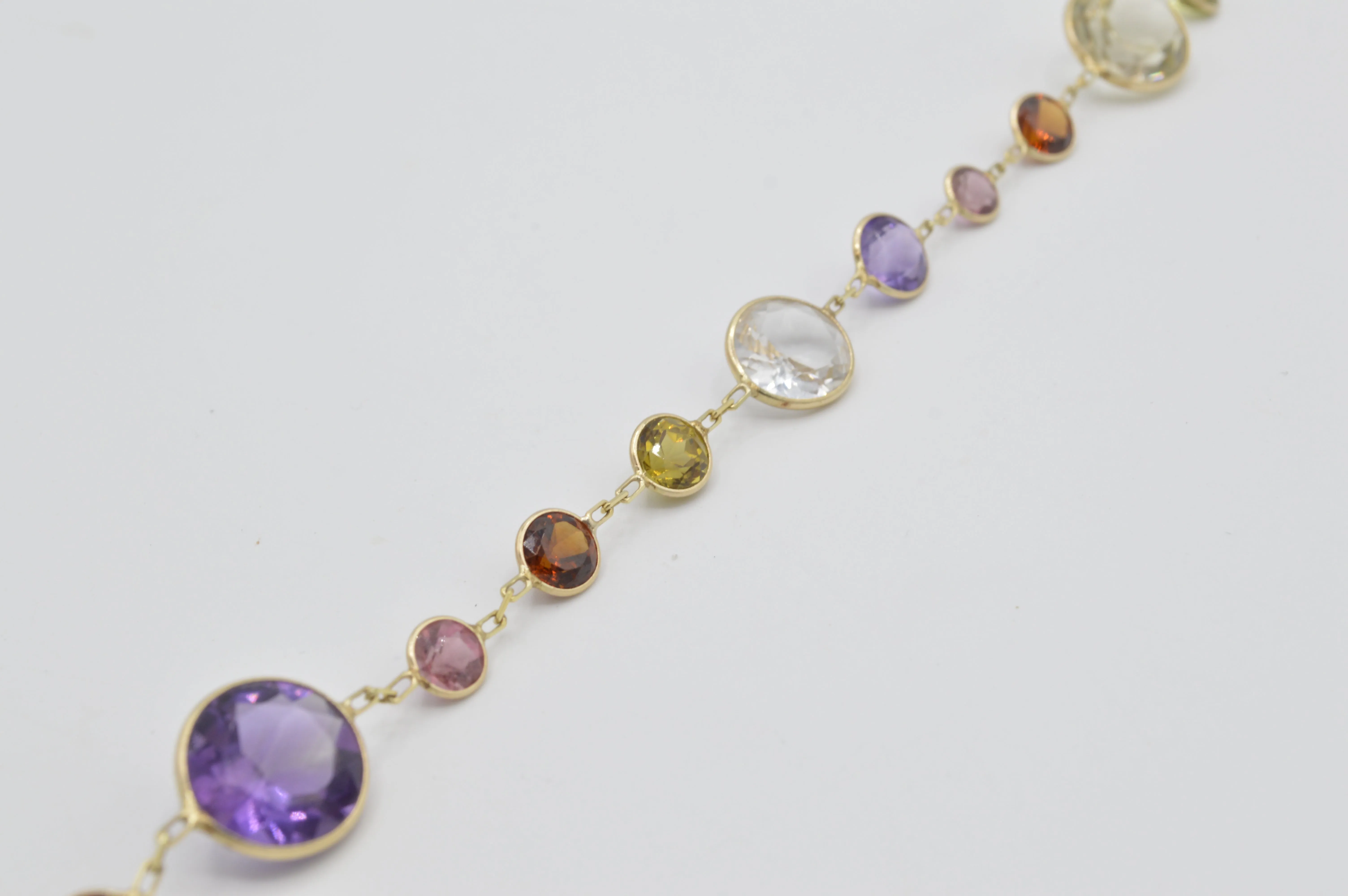 Multi-Gemstone Bracelet, 14k