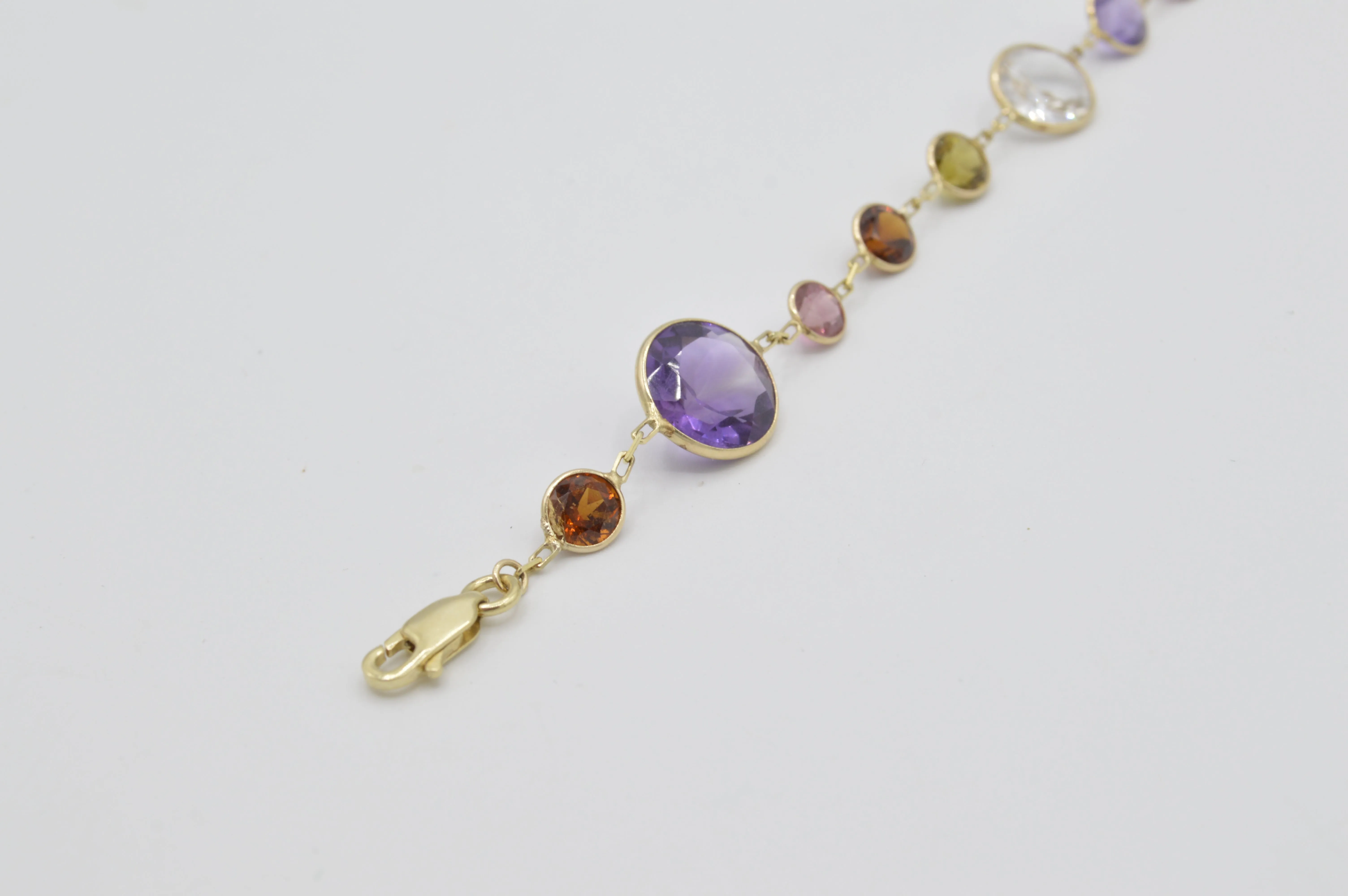 Multi-Gemstone Bracelet, 14k