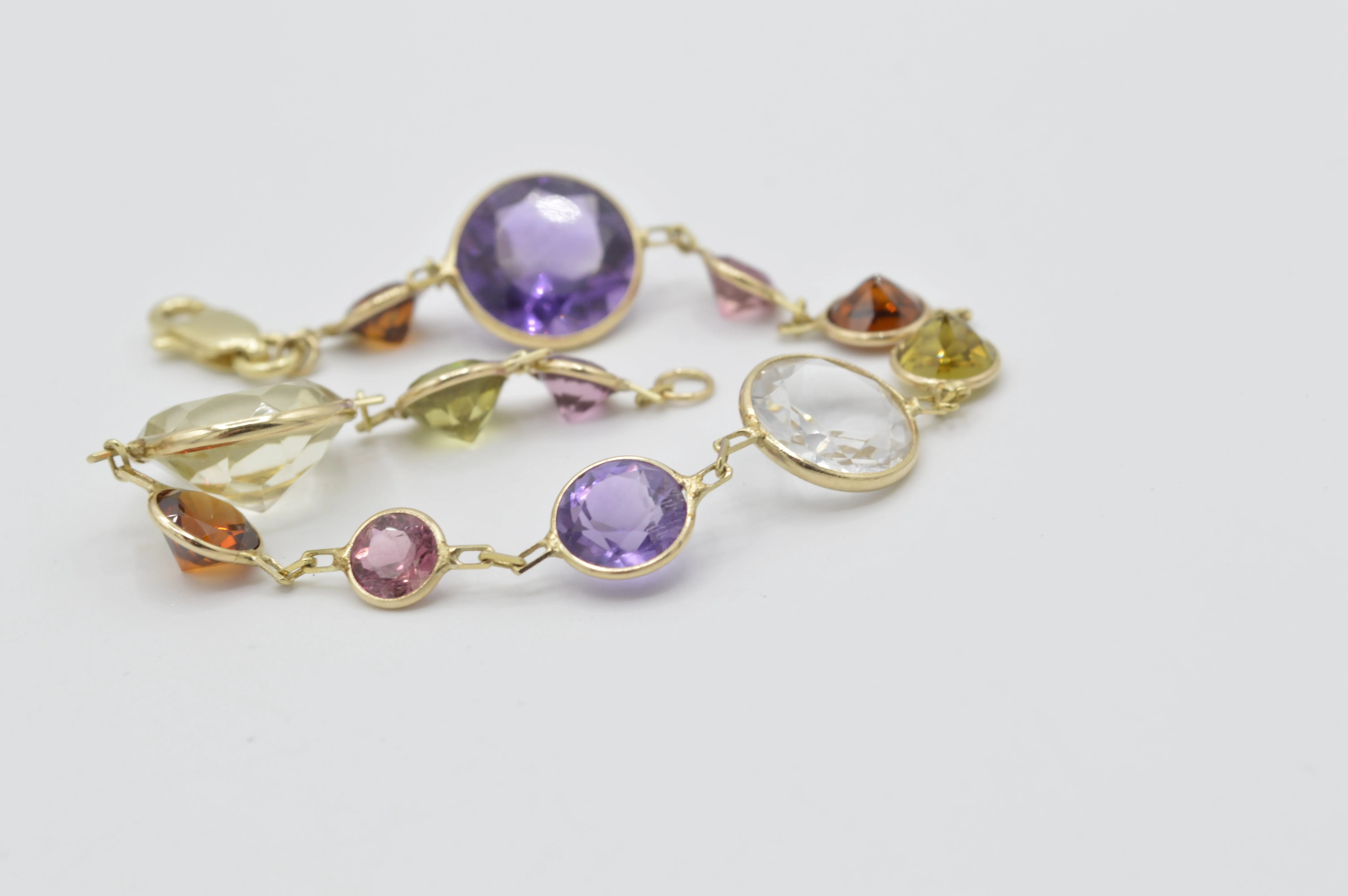 Multi-Gemstone Bracelet, 14k