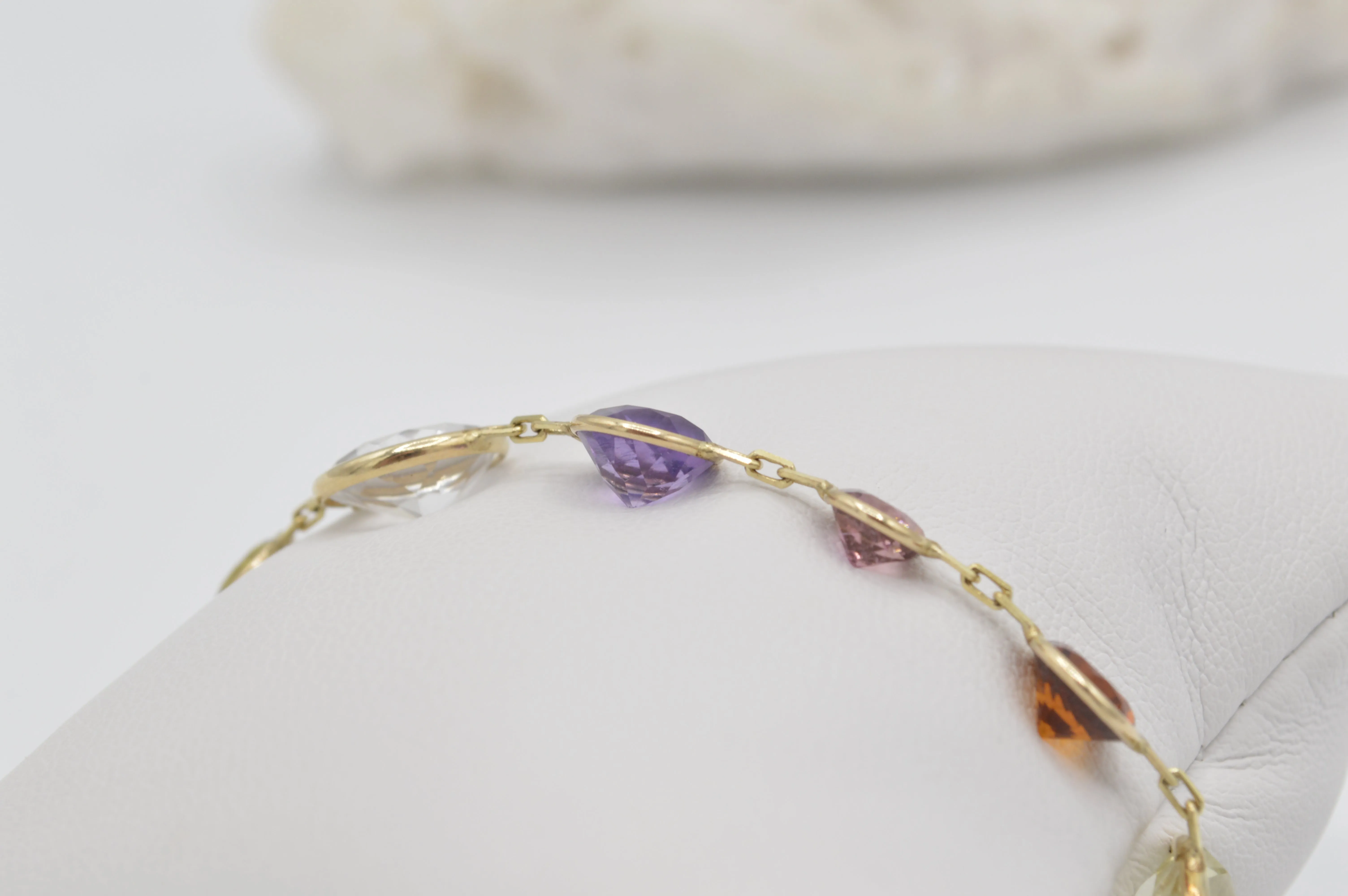 Multi-Gemstone Bracelet, 14k