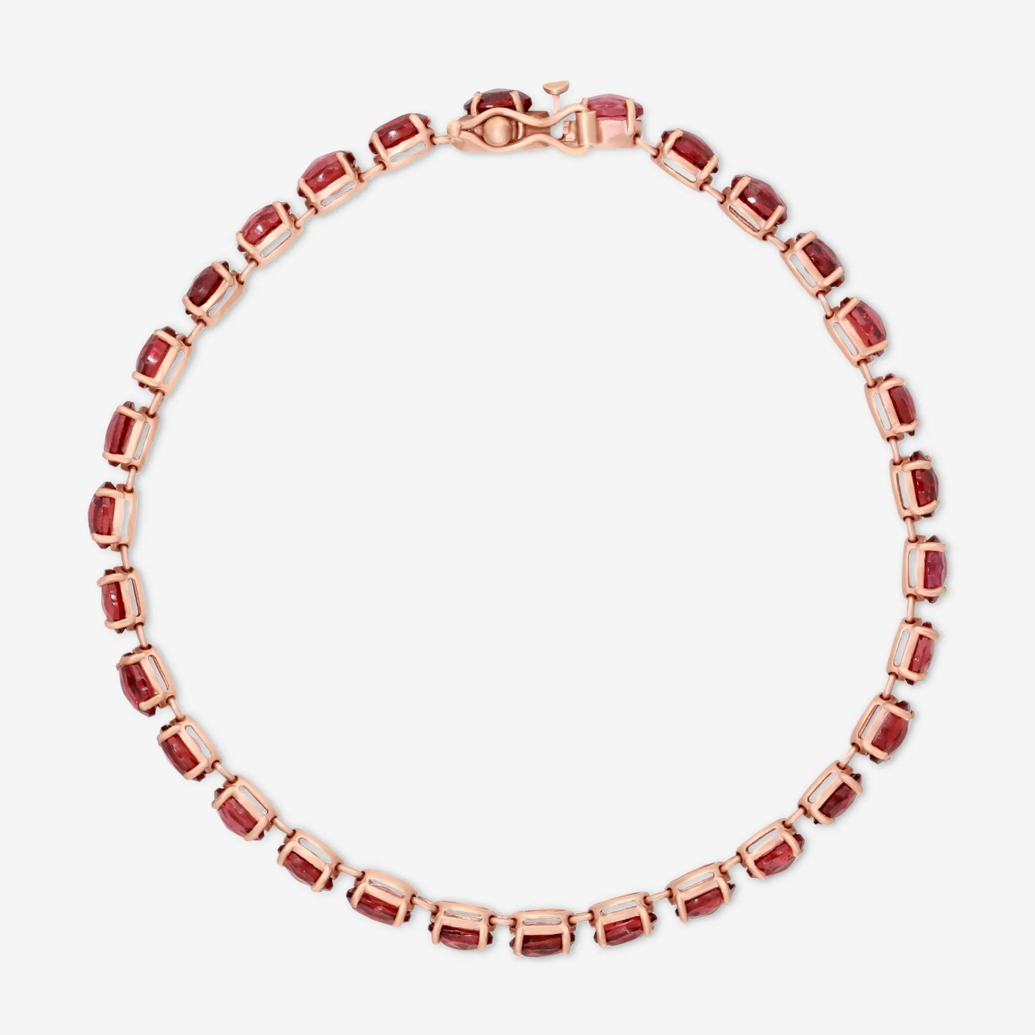 Nanis 18K Rose Gold Garnet Bracelet BI13-565