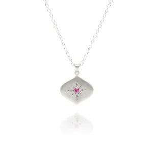 North Star Necklace in Pink Sapphire