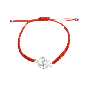 Om Braided Bracelet, Sterling Silver