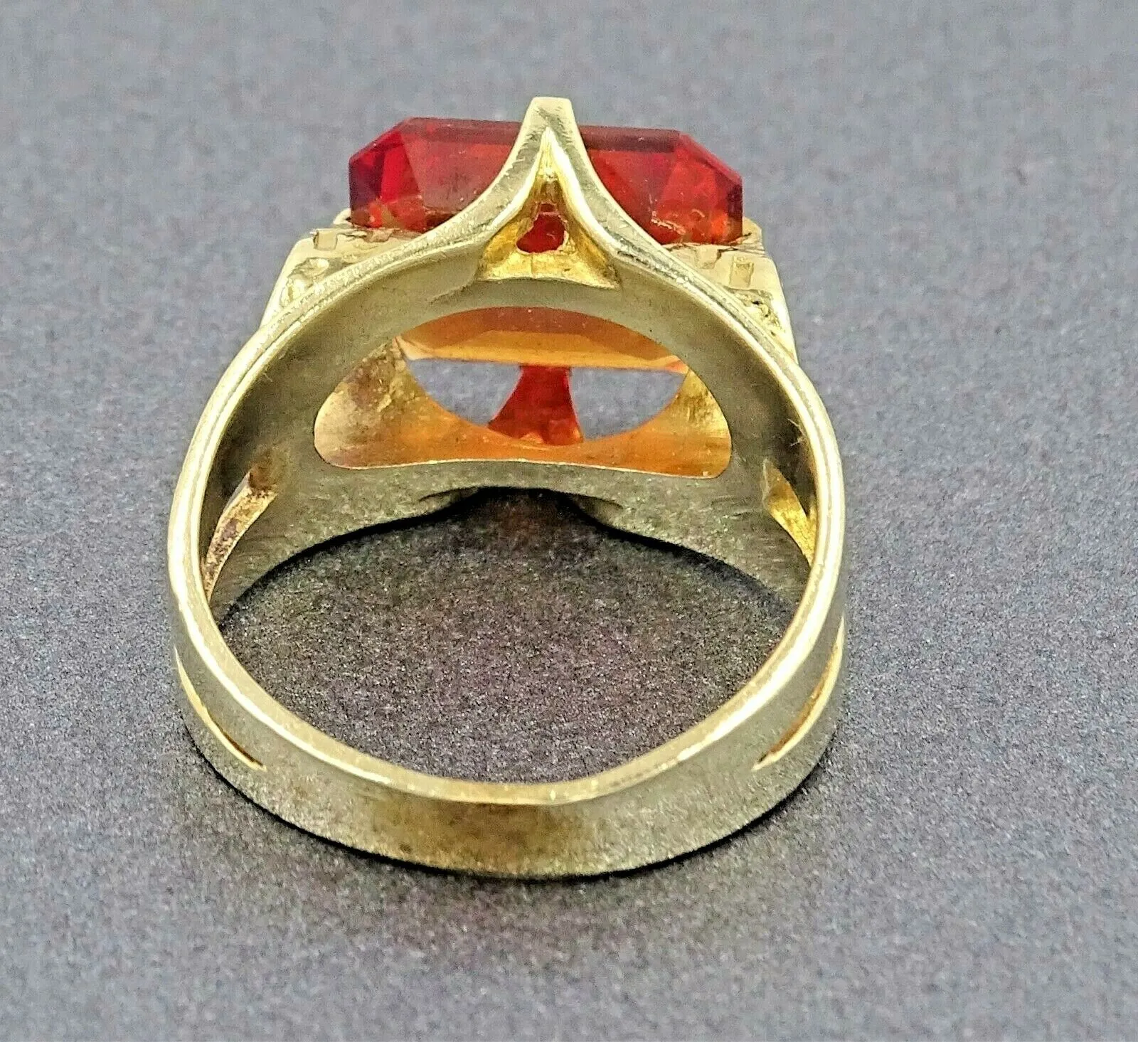 Orange Sapphire 9ct Yellow Gold Ring